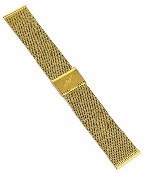 OUTLET Bransoleta Adriatica do zegarka 20 mm złota mediolańska mesh złota.jpg